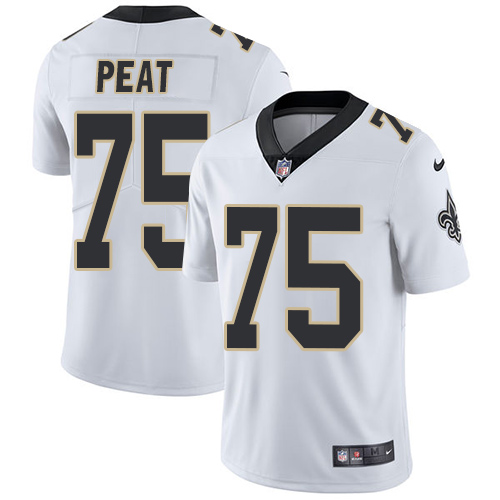 2019 Men New Orleans Saints #75 Peat white Nike Vapor Untouchable Limited NFL Jersey